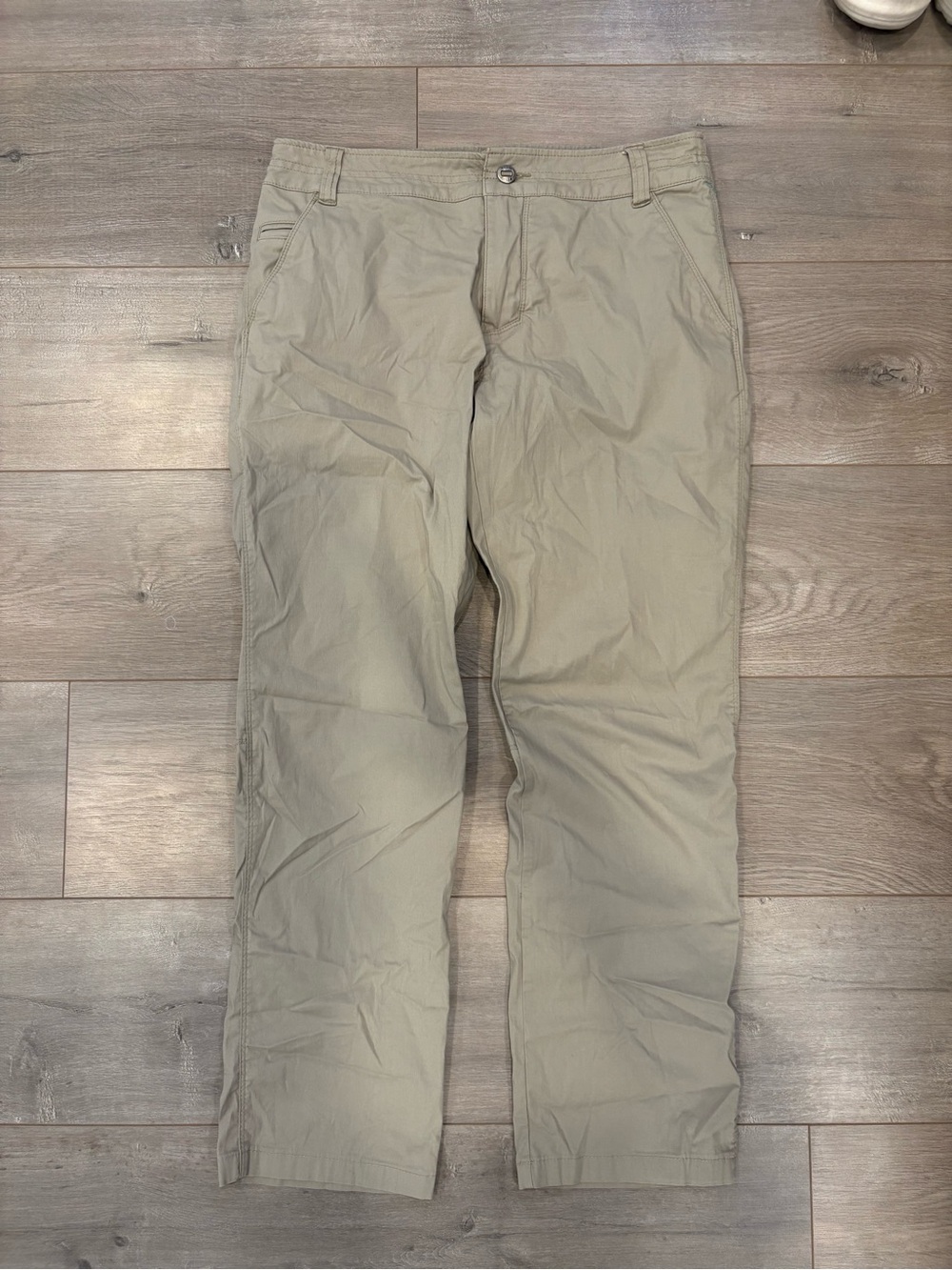 KUHL Resistor Lite Chino Men's 32x29 Khaki Hiking Pants Adjustable Cuff UPF 50
